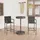 vidaXL Gartenbar-Set 3-tlg. Grau