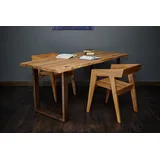 tømmermann Baumkantentisch Esszimmertisch Massivholz Esstisch Holz Massiv Schreibtisch Tisch, Handgefertigt 180 cm