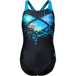ARENA Kinder Schwimmanzug GIRLS MULTI PIXELS, BLACK-TURQUOISE, 128
