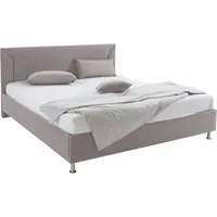 Westfalia Schlafkomfort Polsterbett, grau (hellgrau), B:210cm L:210cm, Bezug Bett: