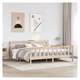 vidaXL Massivholzbett 180 x 200 cm Beige