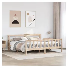 vidaXL Massivholzbett 180 x 200 cm Beige