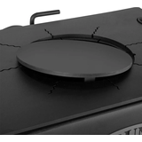 Bruno® Werkstattofen Mini III mit Herdplatte schwarz 12 kW Stahl A - Schwarz