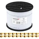 PremiumX Koaxial-Kabel 135dB 4x F-Stecker 100 m