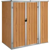 vidaXL Gerätehaus Braun 161x89x161 cm Verzinkter Stahl