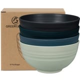 Greentainer Schüssel 24 OZ Müslischalen/Salatschalen, 4er 710ml Unbreakable Cereal Bowls|Obstschale, Suppenschüssel für Kinder und Erwachesene|Leicht & Bruchsicher