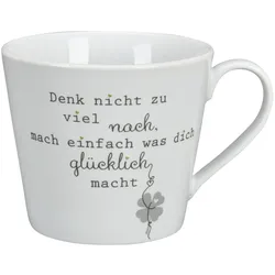 Krasilnikoff Happy Cup, Mach was dich glücklich macht, Ø 10, Höhe 9 cm, 400 ml