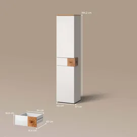 livinity® Tanaro Badschrank 40 x 184,2 x 37 cm Weiß