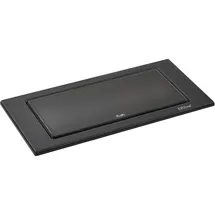 EVOline Backflip Steckdose - versenkbare Steckdose 2 fach mit USB-C Charger, schwarz matt