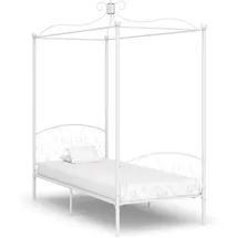 vidaXL Himmelbett 100 x 200 cm Weiß