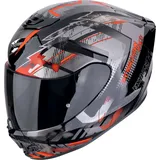 Scorpion EXO-391 Clutter, Integralhelm - Schwarz/Silber/Rot - XS