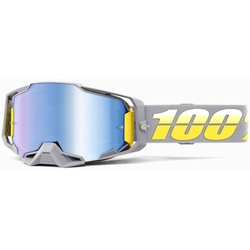 100 Percent Armega Complex, Crossbrille verspiegelt - Hellgrau/Gelb Blau-Verspiegelt