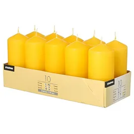 Papstar Stumpenkerze 4 x 9 cm 40 St. goldgelb