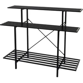 Mendler Pflanzenregal HWC-G32 100 x 120 x 44 cm Schwarz