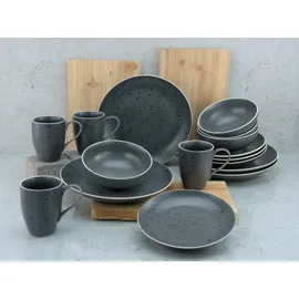 CreaTable Industrial Chic Kombiservice 16-tlg. für 4 Personen grau