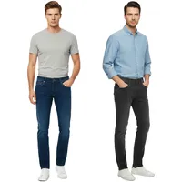 FQ1924 Juan Herren Jeans Regular-Fit Denim-Hose im 5-Pocket-Style Baumwoll-Hose 21900669 Grau oder Blau - W32/L34