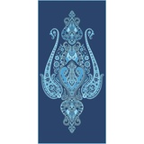 BASSETTI RAGUSA Strandtuch aus 100% Baumwolle in der Farbe Blau B1, Maße: 90x180 cm
