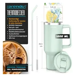 Arendo Thermobecher 1,2 l Grün