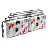 TopShot Flying Hearts Einwegkamera (27 Fotos, Blitz, 8-er Pack)