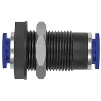 Riegler Gerade Schott-Steckverbindung »Blaue Serie «, M16x1,5, Schl.- Ø8