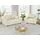 S-Style Couch Chenille 3-Sitzer + 2-Sitzer + Sessel Beige