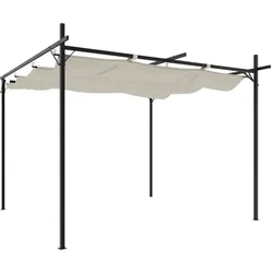 vidaXL Pergola mit Schiebedach Creme 295x292x230 cm