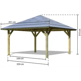 Karibu Holm 1 3,59 x 3,59 m natur