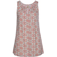 VIVANCE Tanktop Damen grau-rot-bedruckt Gr.44/46