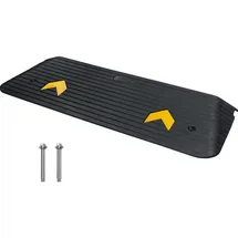 Vevor Schwellenrampe Vollgummi 15 Tonnen Tragfähigkeit 111x40,6x5 cm Rollstuhlrampe