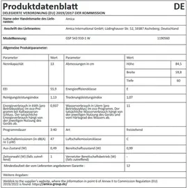 Amica GSP 543 910-1 W