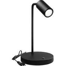 Maclean Brackets GU10 Schreibtischlampe mit Ein/Aus Schalter (Schwarz, 55x90mm | Schwarz