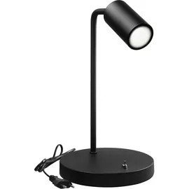 Maclean Brackets GU10 Schreibtischlampe mit Ein/Aus Schalter (Schwarz, 55x90mm | Schwarz