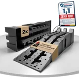 werkthor Auffahrrampe PKW 2er Set - stabile Laderampen bis 5t - Hochbelastbare Rampe Auto für jeden Untergrund - rutschfest