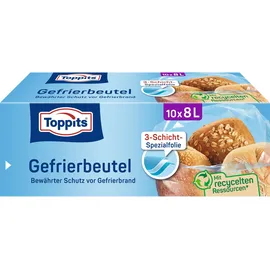 Toppits Gefrierbeutel 8,0 l, 10 St.