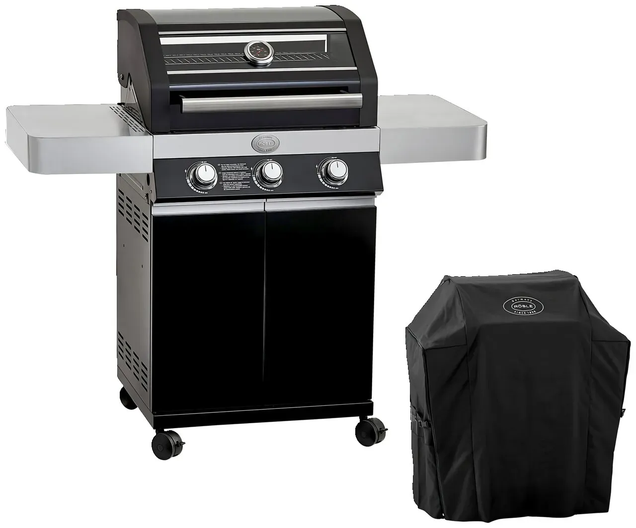 Rösle BBQ-Station VIDERO G3 inkl. Abdeckhaube - B/H/T ca. 58.00x118.00x127.00