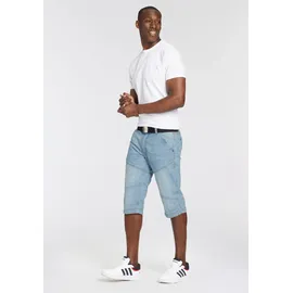 Arizona Bermudas "Tom", Herren, Gr. 62, N-Gr, blau (bleached), Denim/Jeans, Obermaterial: 100% Baumwolle, used, Basic, normal kniebedeckend, Hosen Bermudas, Topseller