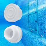 2 Stück Poolleiter Gummipuffer, Pool Ladder Bumpers, Weiß Pool Leiter Zubehör Schwimmbadleiter Gummistecker, Poolleiter Stoßfänger Poolleiter Puffer, Poolleiter Gummistopfen für Schwimmbadleitern