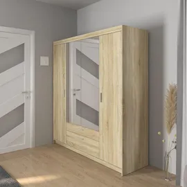 masseno Drehtürenschrank ELENORA 176,3 x 190,5 x 53 cm Braun