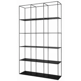 Casa Padrino Regalschrank 120 x 200 x 40 cm Schwarz