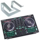 Roland Audio Roland DJ-Controller DJ-202 mit Laptopständer SV, DJ Controller