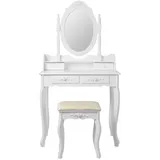 ML-Design Schminktisch Weiß, Holzwerkstoff, 40x140x75 cm, Schlafzimmer, Schminktische