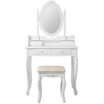 ML-Design Schminktisch Weiß, Holzwerkstoff, 40x140x75 cm, Schlafzimmer, Schminktische