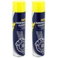Mannol 2x Bremsenreiniger Montage Cleaner 600 ml Typ 9672 Auto-Reinigungsmittel (Spar-Set 2 Flaschen) blau