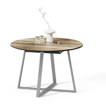 livinity® Firenze Ø 120 cm Eiche rustikal/Grau