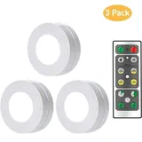 Rnemitery - LED-Schrankleuchte mit Fernbedienung, Schrankleuchte, 3 Stück, Schrankleuchte, LED-Nachtlicht, Schrankleuchte, LED-Schrankleuchte für