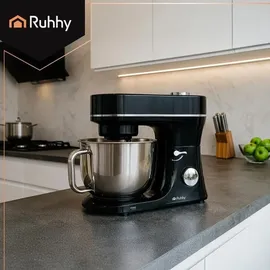 ruhhy 25726 Küchenmaschine 6,2 l, 2000 W, mit Heizfunktion, schwarz