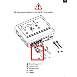 Karibu Ersatz Stecker ohne Kabel für Plug&Play Saunaleuchte 086.50.010.52