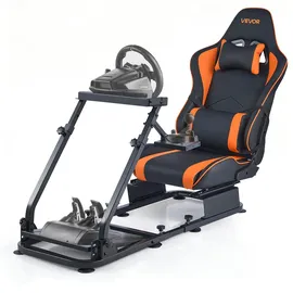 Vevor Lenkradständer, Simulator-Cockpit mit Doppelschienen-Doppelarm, passend für Logitech G25, G27, G29, G920, G923, Thrustmaster T300RS, TX F458, T500RS, T3PA-PRO (F1/GT) und CSR-Pedale