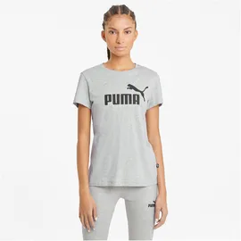 Puma Essentials Logo T-Shirt Damen 04 light gray heather L