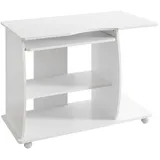FineBuy Computertisch David 90 x 50 cm mit Tastaturauszug | PC-Tisch Holz platzspar
